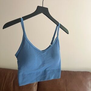 Uniqlo Light Blue Ribbed Tank Top
